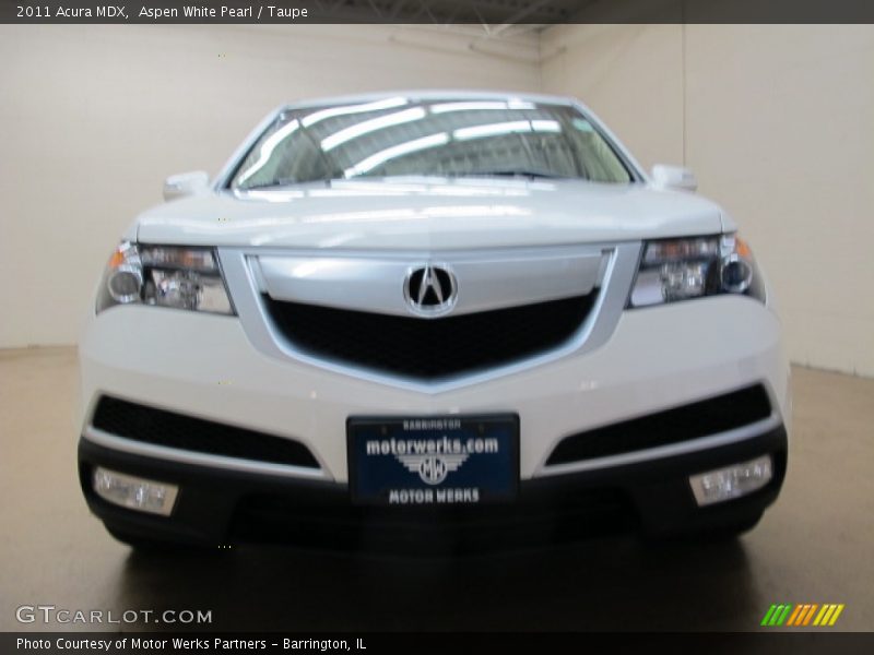 Aspen White Pearl / Taupe 2011 Acura MDX