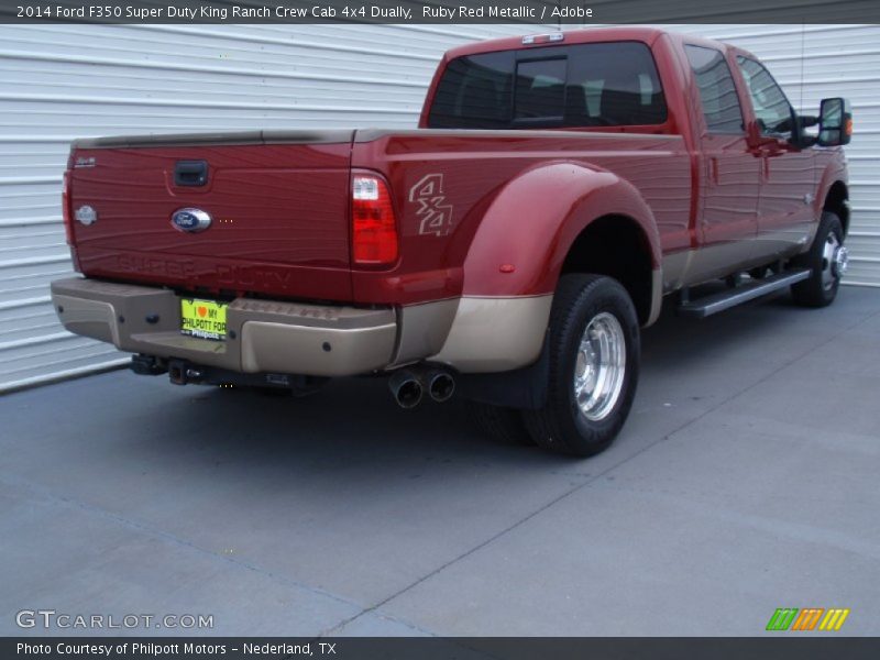 Ruby Red Metallic / Adobe 2014 Ford F350 Super Duty King Ranch Crew Cab 4x4 Dually