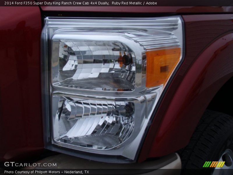 Ruby Red Metallic / Adobe 2014 Ford F350 Super Duty King Ranch Crew Cab 4x4 Dually