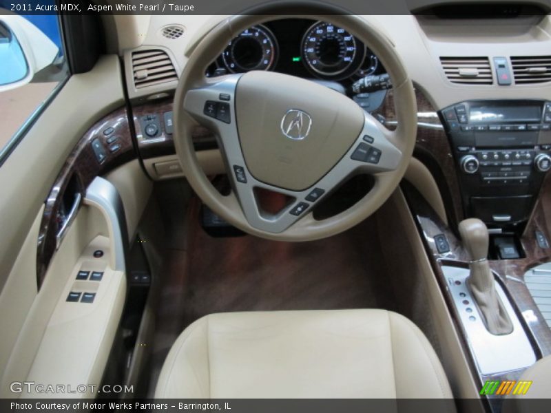 Aspen White Pearl / Taupe 2011 Acura MDX