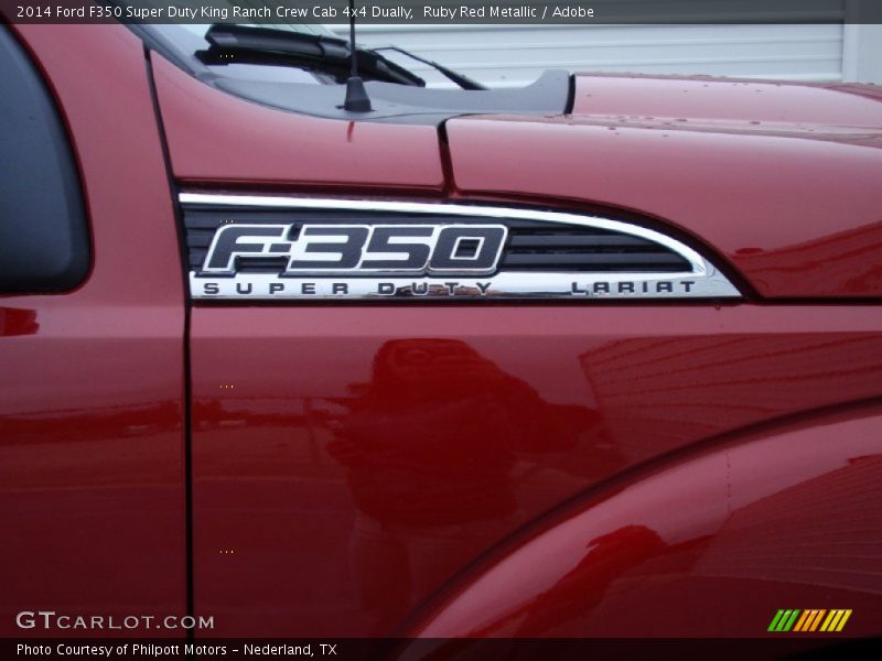 Ruby Red Metallic / Adobe 2014 Ford F350 Super Duty King Ranch Crew Cab 4x4 Dually