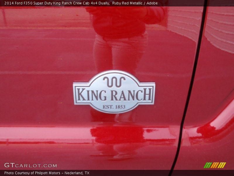 Ruby Red Metallic / Adobe 2014 Ford F350 Super Duty King Ranch Crew Cab 4x4 Dually