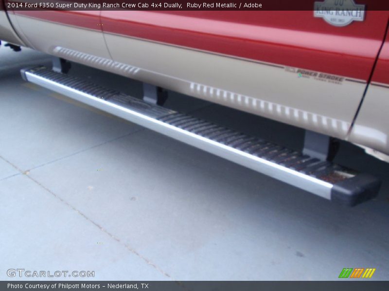 Ruby Red Metallic / Adobe 2014 Ford F350 Super Duty King Ranch Crew Cab 4x4 Dually
