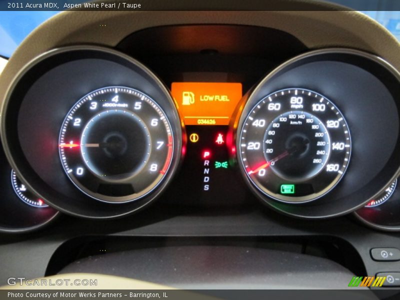 Aspen White Pearl / Taupe 2011 Acura MDX
