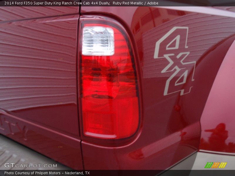 Ruby Red Metallic / Adobe 2014 Ford F350 Super Duty King Ranch Crew Cab 4x4 Dually