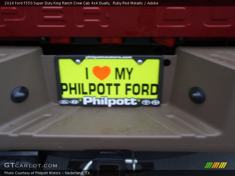 Ruby Red Metallic / Adobe 2014 Ford F350 Super Duty King Ranch Crew Cab 4x4 Dually