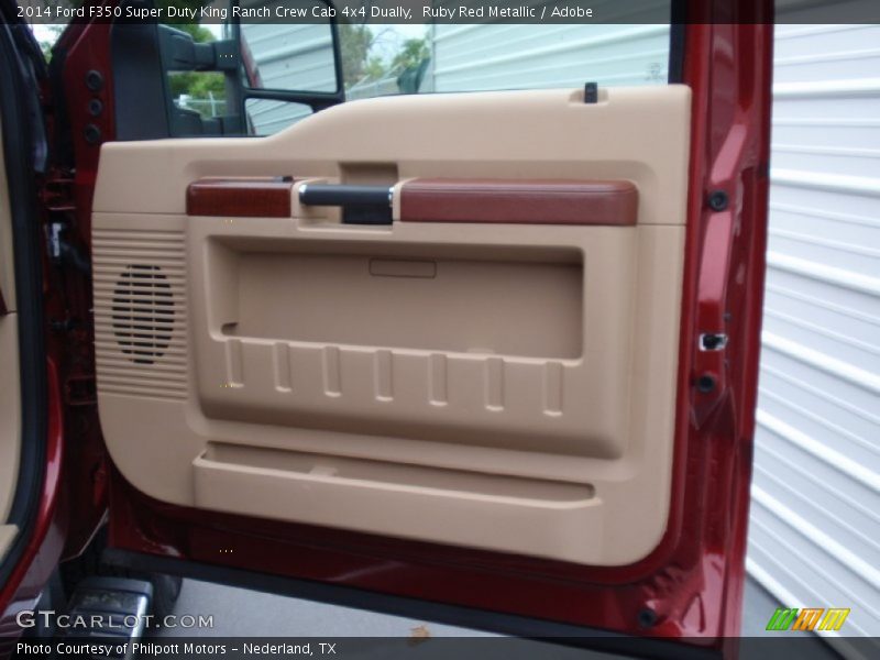 Ruby Red Metallic / Adobe 2014 Ford F350 Super Duty King Ranch Crew Cab 4x4 Dually
