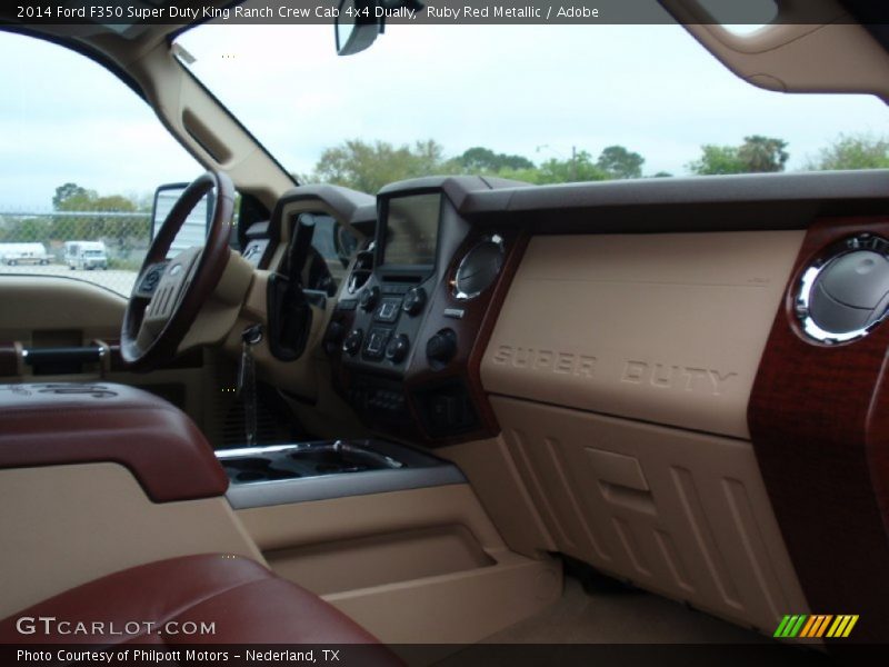 Ruby Red Metallic / Adobe 2014 Ford F350 Super Duty King Ranch Crew Cab 4x4 Dually