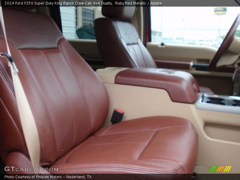 Ruby Red Metallic / Adobe 2014 Ford F350 Super Duty King Ranch Crew Cab 4x4 Dually