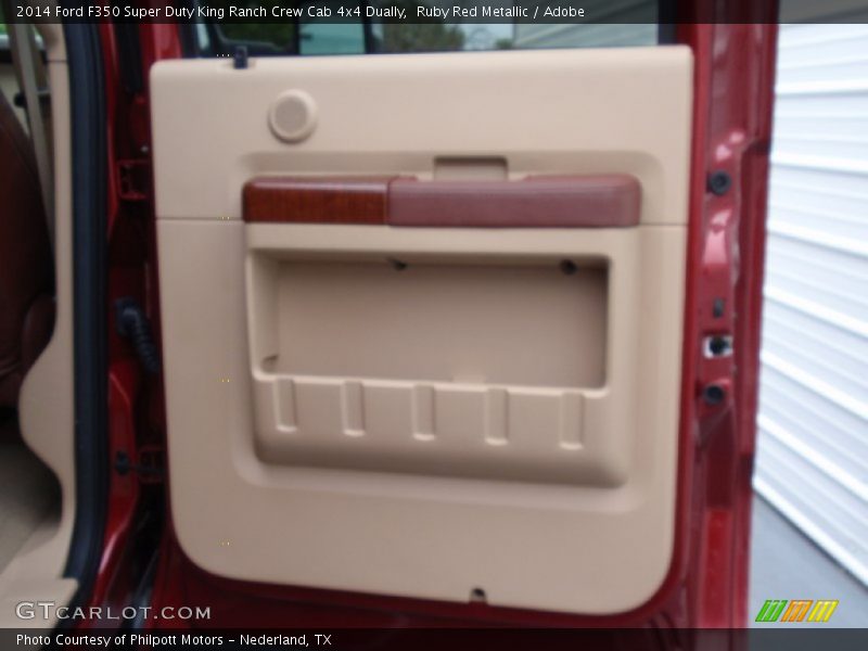 Ruby Red Metallic / Adobe 2014 Ford F350 Super Duty King Ranch Crew Cab 4x4 Dually