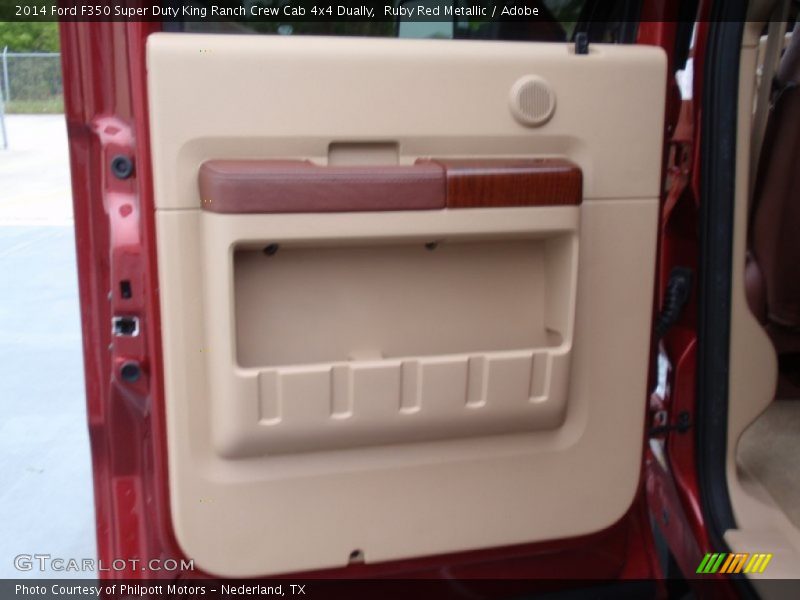 Ruby Red Metallic / Adobe 2014 Ford F350 Super Duty King Ranch Crew Cab 4x4 Dually