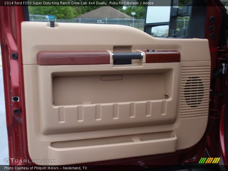 Ruby Red Metallic / Adobe 2014 Ford F350 Super Duty King Ranch Crew Cab 4x4 Dually