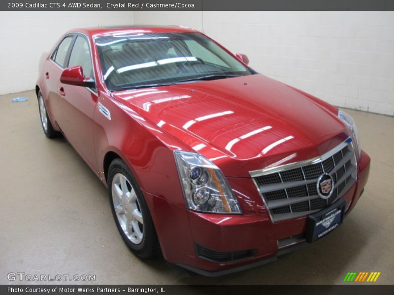 Crystal Red / Cashmere/Cocoa 2009 Cadillac CTS 4 AWD Sedan