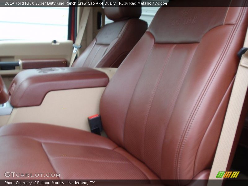 Ruby Red Metallic / Adobe 2014 Ford F350 Super Duty King Ranch Crew Cab 4x4 Dually