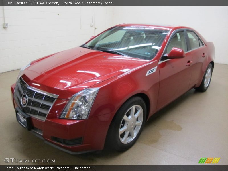 Crystal Red / Cashmere/Cocoa 2009 Cadillac CTS 4 AWD Sedan