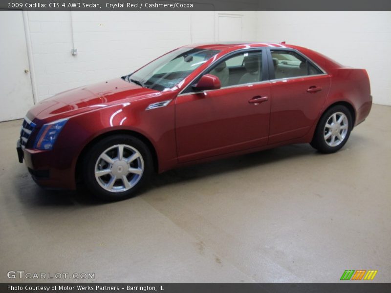 Crystal Red / Cashmere/Cocoa 2009 Cadillac CTS 4 AWD Sedan