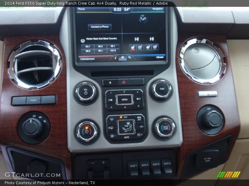 Ruby Red Metallic / Adobe 2014 Ford F350 Super Duty King Ranch Crew Cab 4x4 Dually