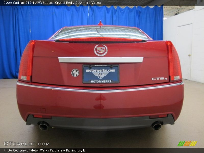 Crystal Red / Cashmere/Cocoa 2009 Cadillac CTS 4 AWD Sedan