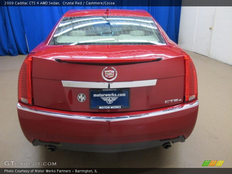 Crystal Red / Cashmere/Cocoa 2009 Cadillac CTS 4 AWD Sedan