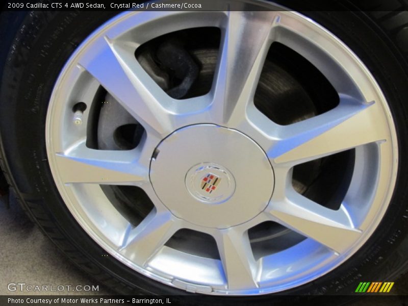 Crystal Red / Cashmere/Cocoa 2009 Cadillac CTS 4 AWD Sedan