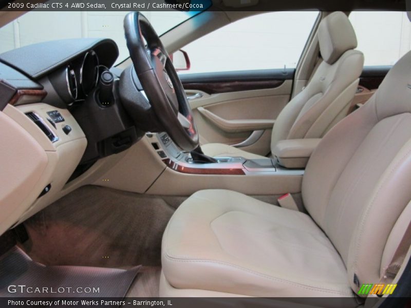 Crystal Red / Cashmere/Cocoa 2009 Cadillac CTS 4 AWD Sedan