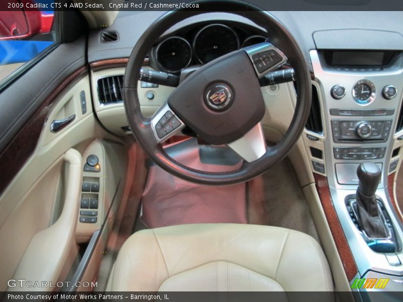 Crystal Red / Cashmere/Cocoa 2009 Cadillac CTS 4 AWD Sedan