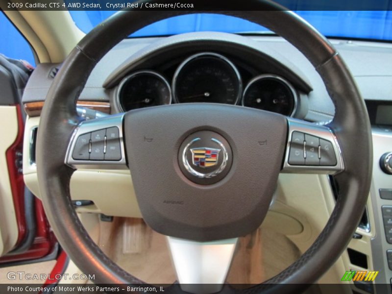 Crystal Red / Cashmere/Cocoa 2009 Cadillac CTS 4 AWD Sedan