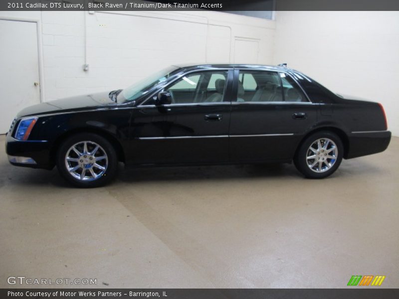 Black Raven / Titanium/Dark Titanium Accents 2011 Cadillac DTS Luxury