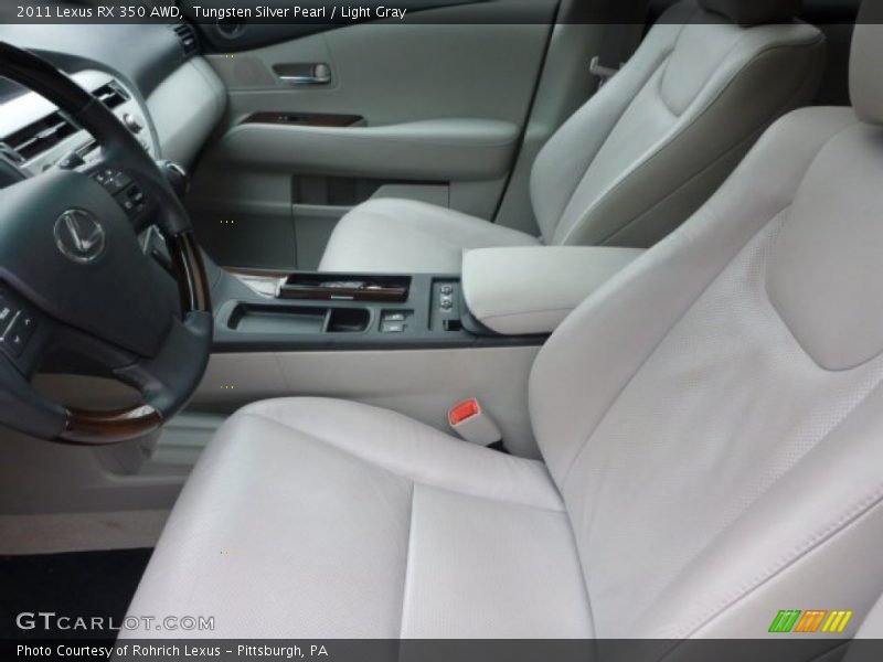 Tungsten Silver Pearl / Light Gray 2011 Lexus RX 350 AWD