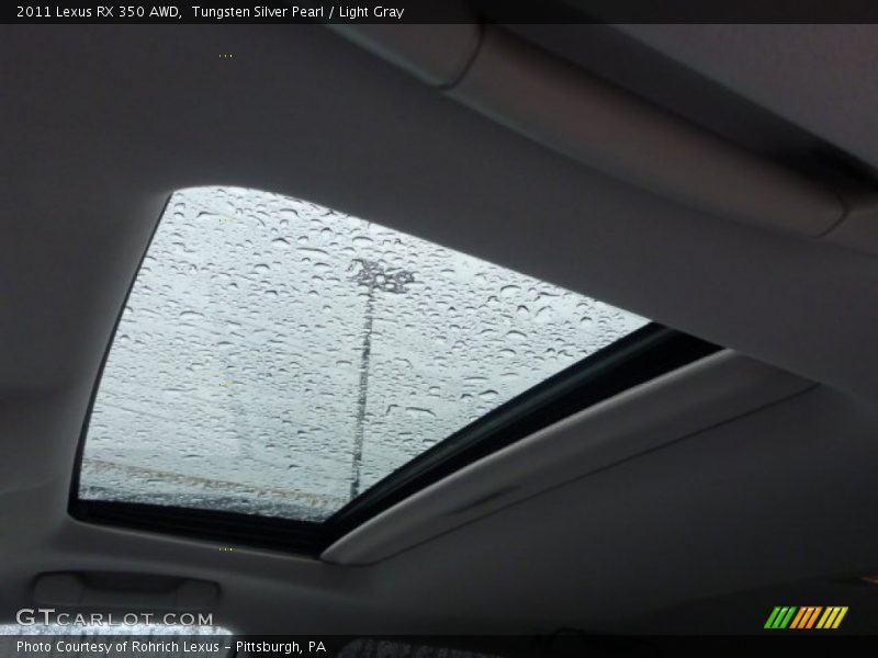 Tungsten Silver Pearl / Light Gray 2011 Lexus RX 350 AWD