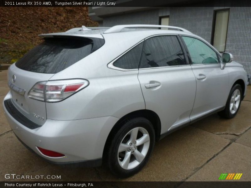 Tungsten Silver Pearl / Light Gray 2011 Lexus RX 350 AWD