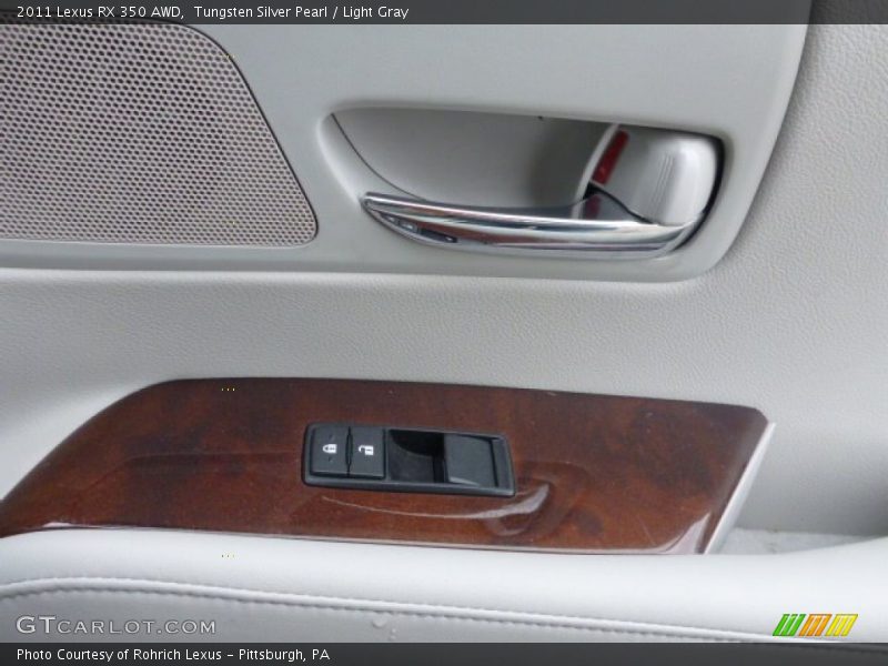 Tungsten Silver Pearl / Light Gray 2011 Lexus RX 350 AWD
