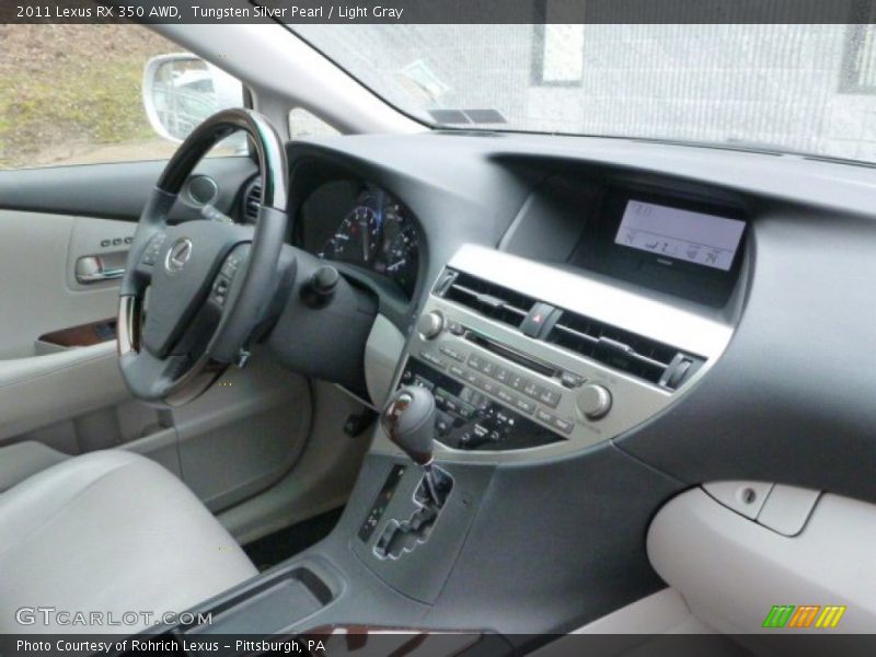 Tungsten Silver Pearl / Light Gray 2011 Lexus RX 350 AWD