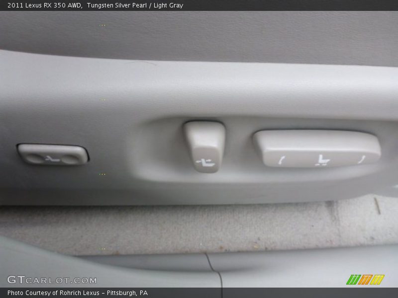 Tungsten Silver Pearl / Light Gray 2011 Lexus RX 350 AWD