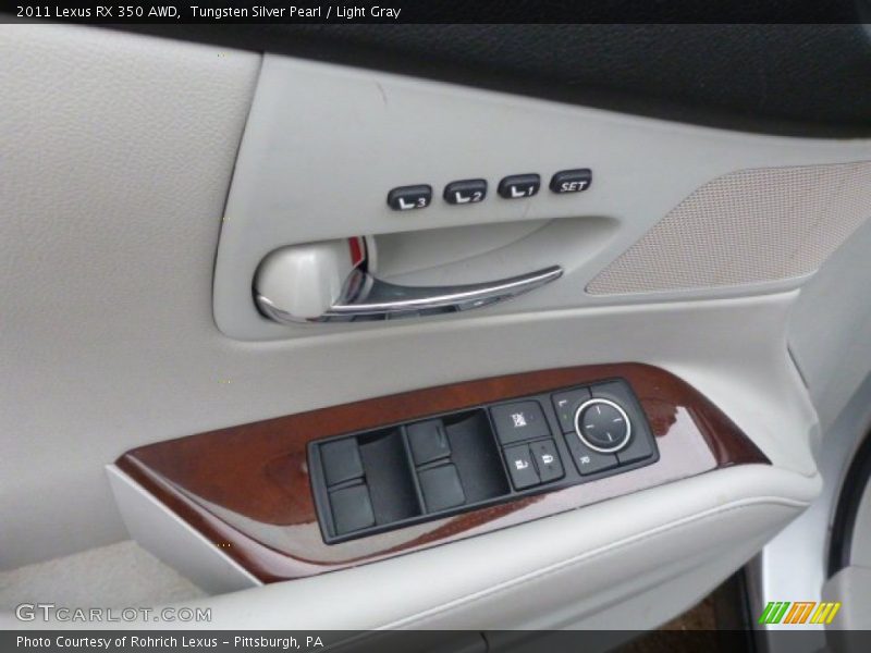 Tungsten Silver Pearl / Light Gray 2011 Lexus RX 350 AWD