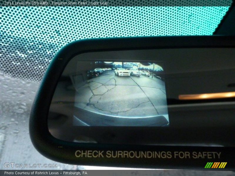Tungsten Silver Pearl / Light Gray 2011 Lexus RX 350 AWD