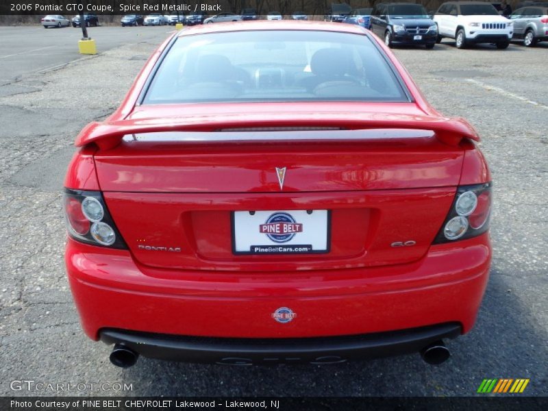 Spice Red Metallic / Black 2006 Pontiac GTO Coupe