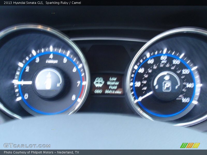 Sparkling Ruby / Camel 2013 Hyundai Sonata GLS