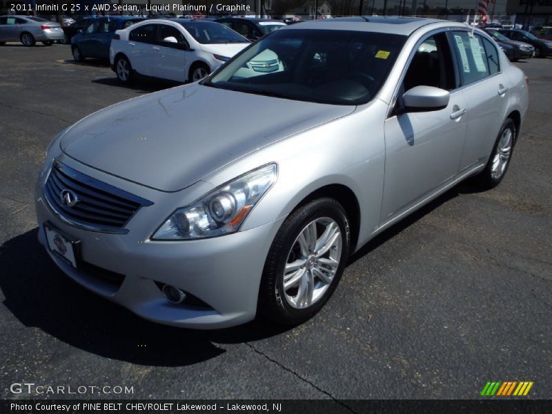 Liquid Platinum / Graphite 2011 Infiniti G 25 x AWD Sedan