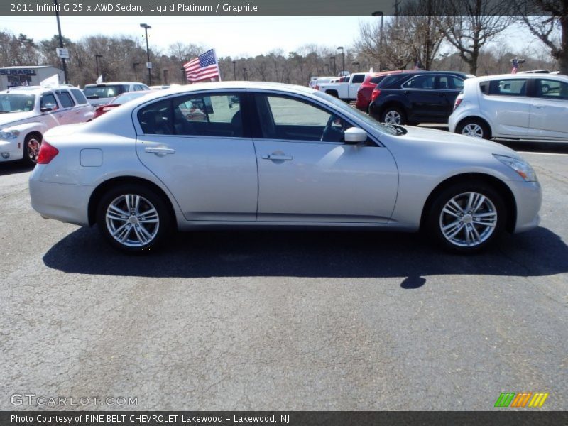 Liquid Platinum / Graphite 2011 Infiniti G 25 x AWD Sedan