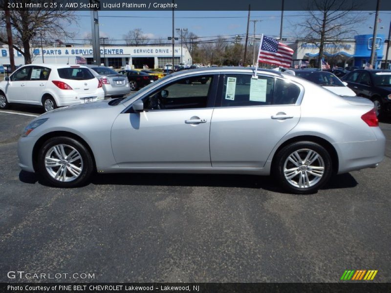 Liquid Platinum / Graphite 2011 Infiniti G 25 x AWD Sedan