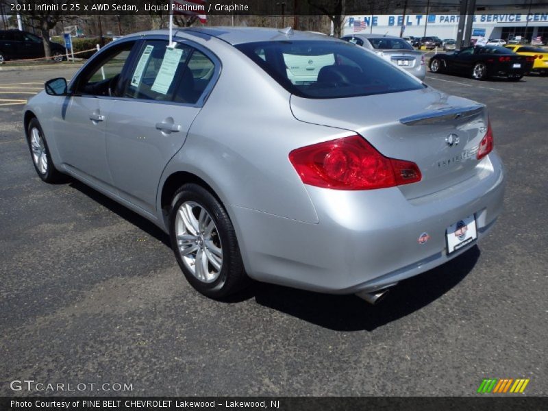 Liquid Platinum / Graphite 2011 Infiniti G 25 x AWD Sedan