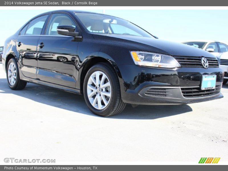 Black / Cornsilk Beige 2014 Volkswagen Jetta SE Sedan