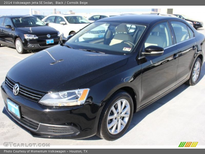 Black / Cornsilk Beige 2014 Volkswagen Jetta SE Sedan
