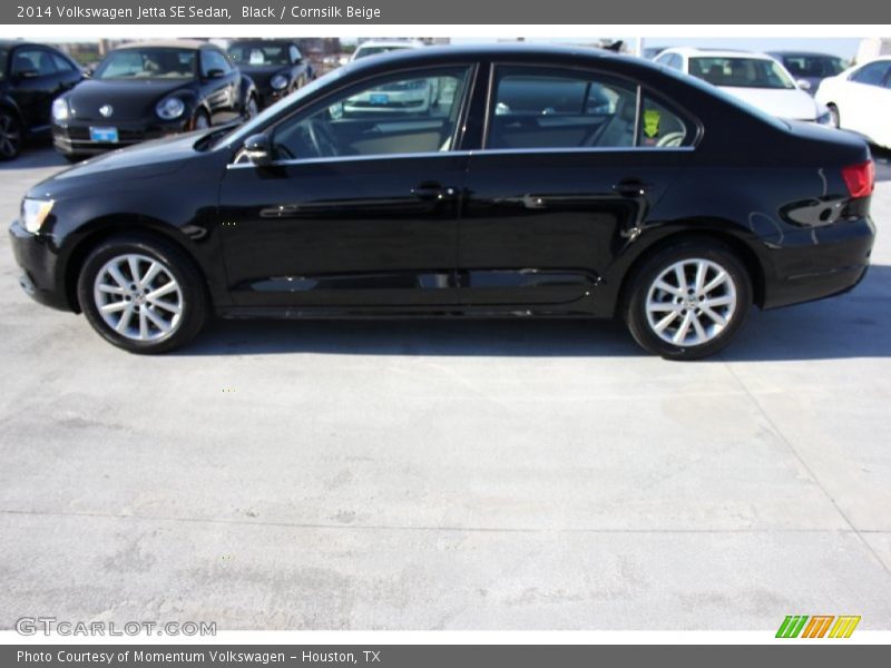 Black / Cornsilk Beige 2014 Volkswagen Jetta SE Sedan