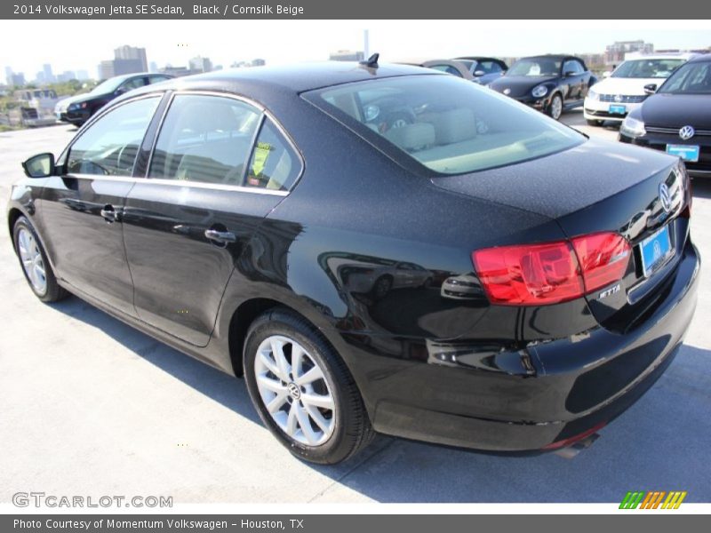 Black / Cornsilk Beige 2014 Volkswagen Jetta SE Sedan