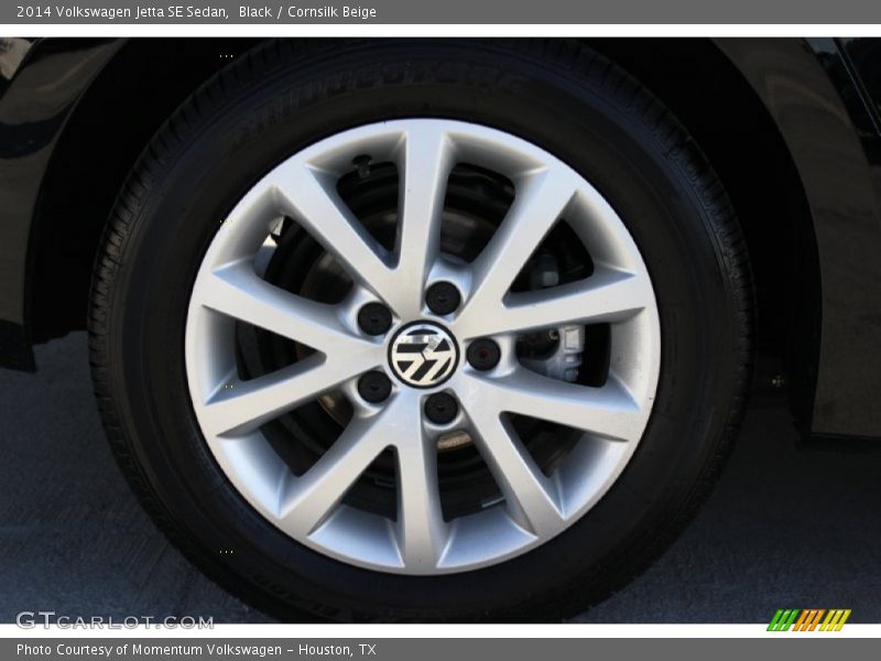 Black / Cornsilk Beige 2014 Volkswagen Jetta SE Sedan