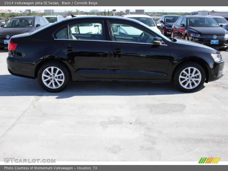 Black / Cornsilk Beige 2014 Volkswagen Jetta SE Sedan