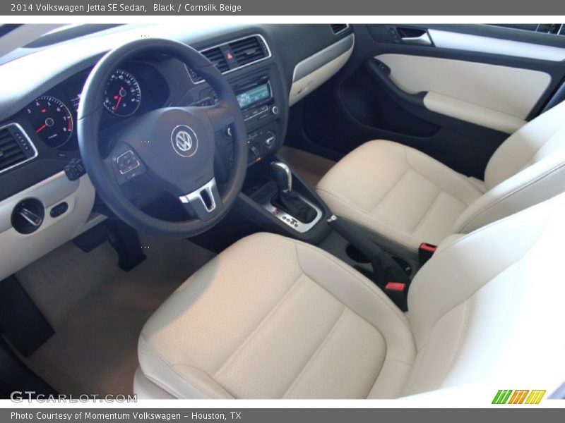 Black / Cornsilk Beige 2014 Volkswagen Jetta SE Sedan