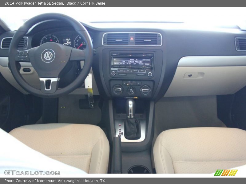 Black / Cornsilk Beige 2014 Volkswagen Jetta SE Sedan